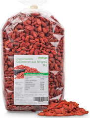 Baies de Goji - 1 kg de baies de goji séchées et non soufrées provenant de l'une des meilleures régions de culture au monde, Ningxia Chine Produits séchés Naty Shop Titre par défaut