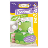 Günthart BackDecor 250 fondant vert, 100% végétalien, sans huile de palme, indéchirable pour recouvrir les gâteaux et pâtisseries, adapté au modelage, 1 paquet (1 x 250 g) Pâte à sucre Naty Shop 250 G (1 paquet) Cordialement