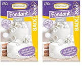 Günthart BackDecor Fondant Blanc 250 g, 100 % végétalien, sans huile de palme, indéchirable pour recouvrir gâteaux et pâtisseries, adapté au modelage, lot de 2 (1 x 250 g) pâte à sucre Naty Shop Default Title