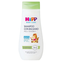 HiPP Baby Care Shampoing avec après-shampooing pour enfants, démêle les cheveux et protège le cuir chevelu, pour peaux sensibles, à l'extrait naturel d'amande biologique, 1 x 200 ml Enfants - Bains et soins Naty Shop Titre par défaut