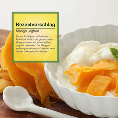 Mangue séchée Howa - fruits secs de qualité biologique, naturels et sans soufre - idéal pour cuisiner, pâtisserie ou comme collation saine - tranches de mangue - sans sucre - 1000 g de produits déshydratés Naty Shop