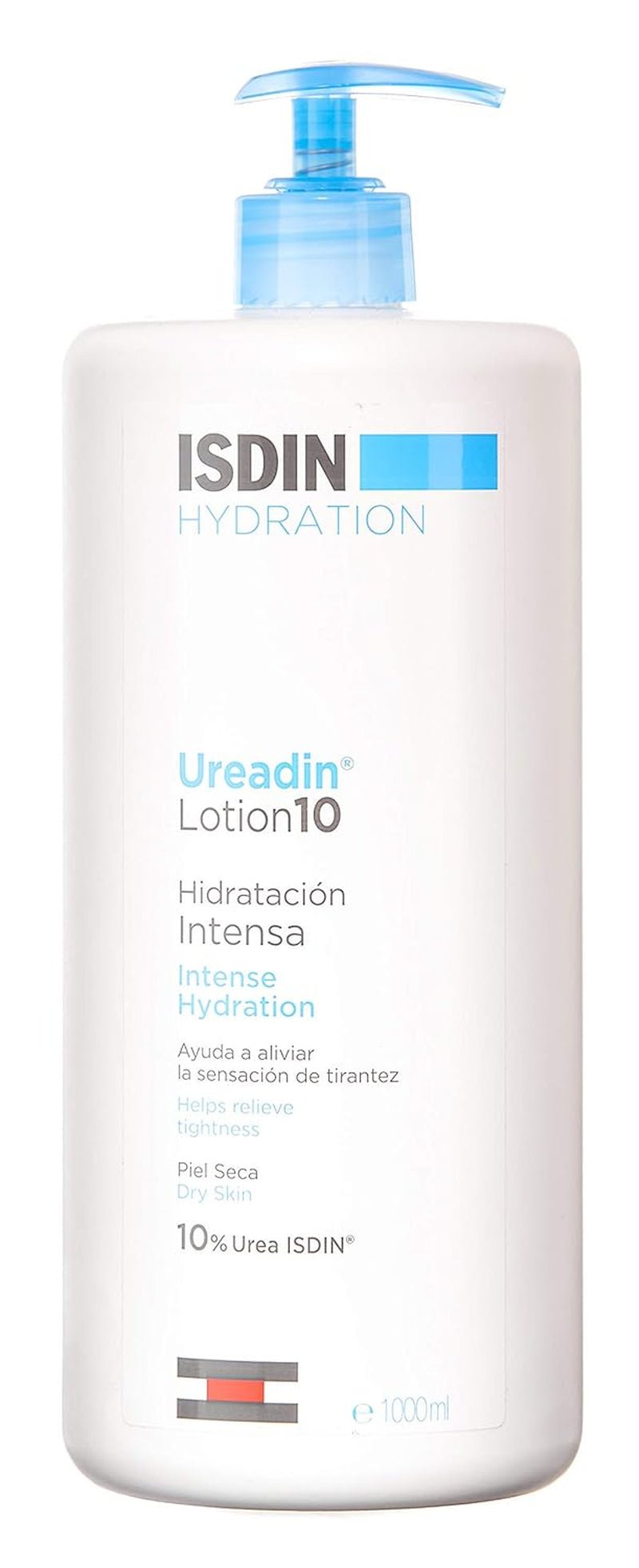 ISDIN Lotion uréedine 10 (1000 ml) | Lait corporel à hydratation intensive pour peaux sèches 10% d'urée Enfants - Bain et Soin Naty Shop 1 litre (1 paquet)