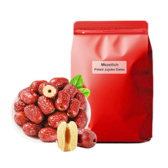 Jujubes datés, dattes ensemencées en vrac, dattes rouges chinoises, 1,1 lb/500 g de gros jujubes sucrés, fruits de jujube séchés pour collations, thé, soupe, pâtisserie, produits déshydratés Naty Shop Titre par défaut