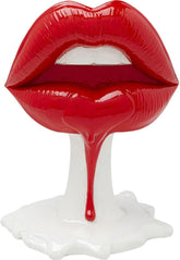 Kare Design obiect decorativ Hot Lip, alb/roșu, accesoriu pentru casă, buze, gură, 26x21x14 cm (h/w/d) Statuete si sculpturi Naty Shop Roșu/alb 25.5X20.5X14