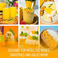 Mangue lyophilisée : 100g de fruits lyophilisés à partir de morceaux tendres de mangue sans sucre ajouté - mangue séchée - mangue séchée - fruits secs - fruits secs de NutriPur Produits déshydratés Naty Shop