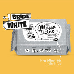 Massa Ticino Fondant Blanc 2x 1kg - Pâte à sucre premium pour gâteaux décoratifs, fondant roulé - parfait pour gâteaux, modelage et décorations - fondant blanc pour boulangers professionnels et amateurs Pâte à sucre Naty Shop