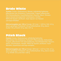 Massa Ticino Set 1x Fondant Blanc 250g et 1x Fondant Noir 250g - Pâte à sucre premium pour gâteaux, fondants en rouleaux - Parfait pour les gâteaux, le modelage et les décorations - Fondant pour boulangers professionnels et amateurs Pâte à sucre Naty Shop