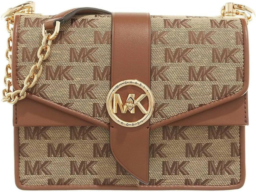 Michael Kors Greenwich Sm Conv Xbody Bag Sacs Femme Naty Shop Beige/ébène