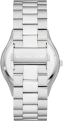 Michael Kors - Slim Runway Collection Montre pour homme en acier inoxydable couleur argent MK1060SET Portefeuille pour homme Naty Shop
