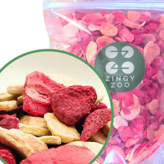 Mélange de fruits lyophilisés ErdBana XL 300g | Bananes lyophilisées + fraises lyophilisées Coffret dégustation fruits lyophilisés | Mélange de fruits lyophilisés fraise et banane | ZingyZoo Naty Shop Produits Déshydratés 500G Fraises et Bananes