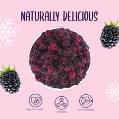 Mure liofilizate întregi 100g - Fructe liofilizate - Fructe uscate liofilizate - Mure întregi liofilizate pentru coacere, decorare prăjituri, gustări, muesli, deserturi Produse deshidratate Naty Shop