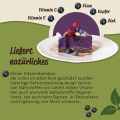 Mynatura Myrtilles sauvages lyophilisées bio I Myrtilles I Fruits I Baies I Produit naturel I Qualité Bio I Sachet (1x 200g) Produits déshydratés Naty Shop