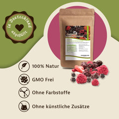 Mynatura Mélange coloré de baies lyophilisées I Mélange de fruits I Framboises I Cassis I Fraises I Snacks aux fruits I Vegan I 350g Produits déshydratés Naty Shop