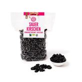 PAKKA - Cerises biologiques séchées au soleil du commerce équitable 750 g, cerises biologiques récoltées à l'état sauvage, sans pépins, non sucrées directement auprès de petits agriculteurs de Samarkand, Ouzbékistan, végétaliennes, 750 g Naty Shop Produits déshydratés variante 1 : 750 G (1 paquet)