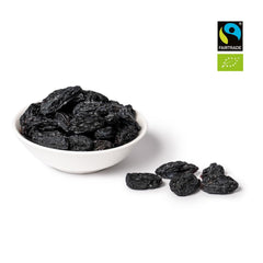 PAKKA - Raisins secs Black Beauty Bio Fairtrade 600gr, bio, sans pépins, raisins noirs, séchés au soleil, sans huile, donc collants, sans soufre, directs des petits agriculteurs de Samarkand en Ouzbékistan Produits déshydratés Naty Shop