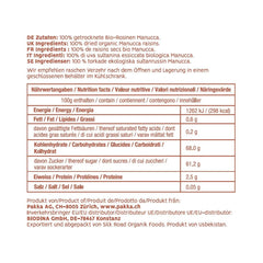 PAKKA - Raisins secs manucca géants bio équitables 1kg avec 2 - 3 graines croquantes, raisins manucca séchés au soleil, sans huile, donc collants, sans soufre, provenant de petits agriculteurs de Samarkand ouzbékistan 1000g Produits déshydratés Naty Shop