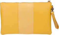 Pepe Jeans Double Wallet Sac jaune 27x17x2 cms Portefeuille en cuir Femme Naty Shop