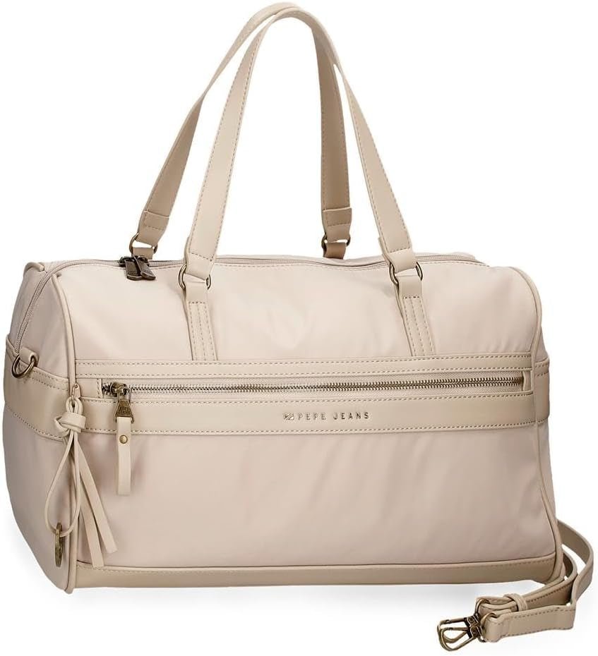 Pepe Jeans Morgan Sacs à dos décontractés Sacs de voyage Beige Noir Simili cuir pour femme Par Joumma Bags Bagages et équipement de voyage Naty Shop Sac à dos de voyage beige
