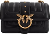 Pinko Ladies Love One Mini Cl Single Side Sheep Nappa Line Quilt Bag Femmes Sacs Naty Shop Z99Q_Antique Noir-Or