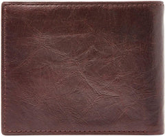 Portefeuille à deux volets en cuir Ingram pour hommes Fossil 11,43 cm L x 1,905 cm l x 8,89 cm H Portefeuille pour hommes Naty Shop