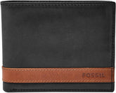 Portefeuille à deux volets en cuir Fossil Quinn pour hommes 11,5 cm L x 2 cm l x 9 cm H Naty Shop Portefeuille pour hommes noir 11,43 cm L x 1,91 cm l x 8,89 cm H