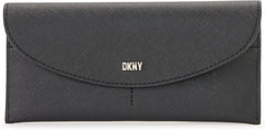 DKNY Phoenix Flap Wallet Femme Naty Shop Portefeuille Noir/Argent Taille Unique