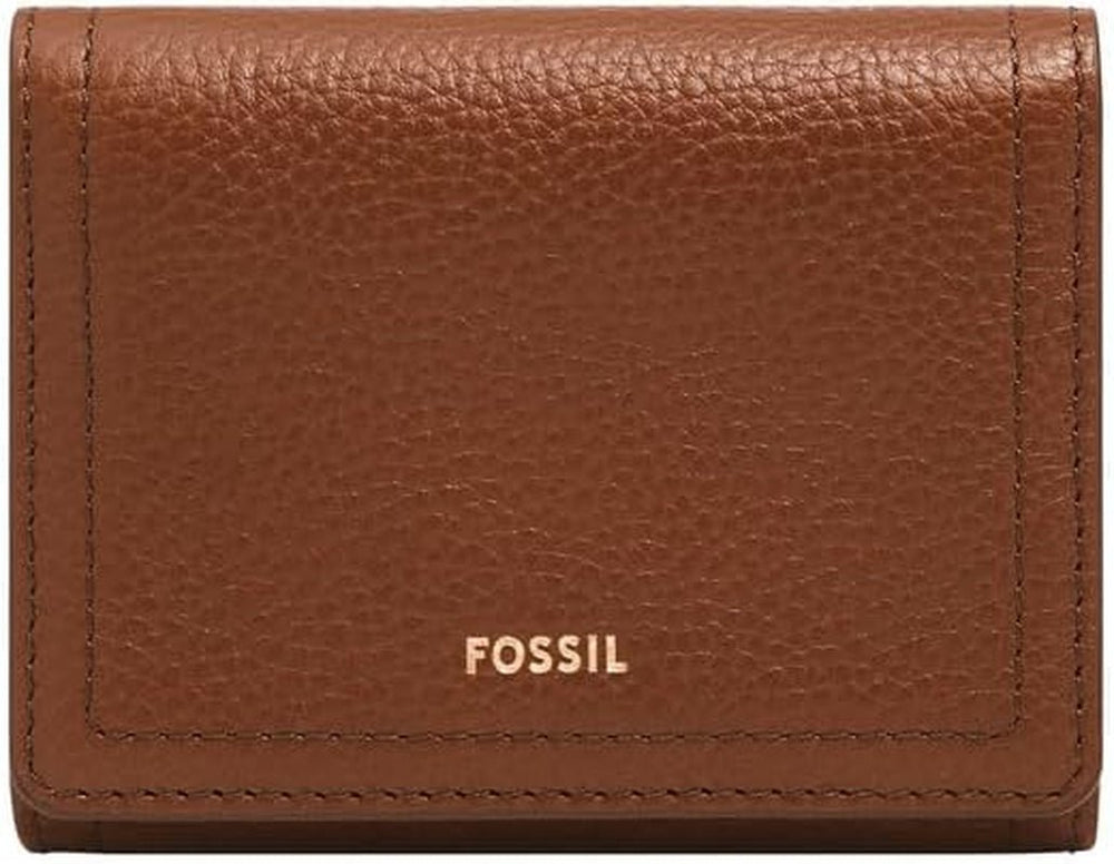 Portefeuille à trois volets Fossil Logan pour femme, marron Naty Shop Portefeuille pour femme Titre par défaut