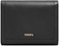 Portefeuille à trois volets Fossil Logan pour femme, noir Naty Shop Portefeuille pour femme Titre par défaut