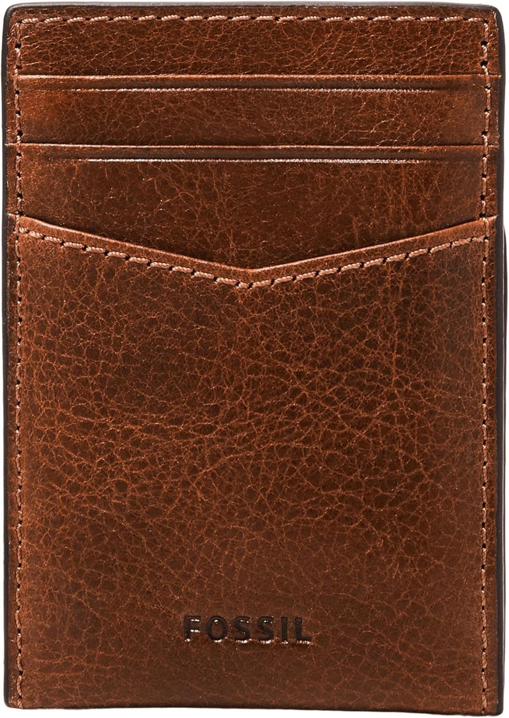 Portofel Fossil pentru bărbați Andrew, portcard din piele coniac 7,2 cm L x 0,5 cm l x 10 cm H ML4173222 Portofel Barbati Naty Shop Titlu implicit