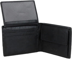 Pepe Jeans Portefeuille Double Horizontal avec Compartiment à Monnaie, Noir, 11 x 8 x 1 cm, Cuir, Protégé RFID, Homme, Portefeuille Horizontal avec Compartiment à Monnaie Portefeuille Homme Naty Shop