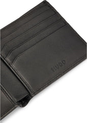 HUGO Portefeuille Tibby 8cc pour hommes en cuir Nappa avec logo noir Stck Portefeuille pour hommes Naty Shop