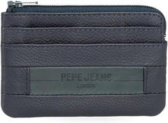 Pepe Jeans Checkbox Portefeuilles et porte-monnaie en cuir de vache Noir Marron Bleu Gris Portefeuille Homme Naty Shop Blue Purse