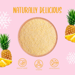 Poudre d'ananas lyophilisée 100g - Poudre de fruits lyophilisés - Poudre d'ananas lyophilisée pour smoothies, yaourts et pâtisseries - Poudre d'ananas 100% naturelle sans additifs Produits déshydratés Naty Shop