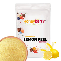 Poudre de zeste de citron lyophilisé 100g - Poudre de fruits lyophilisés - Poudre de citron lyophilisée pour pâtisserie, smoothies et thé - Poudre de citron 100% naturelle sans additifs Produits déshydratés Naty Shop 100G