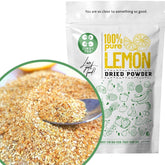 Poudre de citron séchée à partir de citrons entiers | Fruits secs 100 % naturels de qualité alimentaire | Poudre de fruits à zeste de citron pur | Citrons séchés | Fruits secs (poudre grossière) Produits déshydratés Naty Shop Poudre grossière