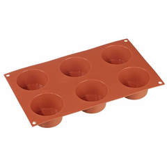 Moule à muffins en silicone 6 cavités - Résistant de -60 à 230 degrés Celsius Utilisable au four congélateur lave-vaisselle