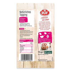 RUF Garniture Naturelle aux Framboises, Cerises, Chips de Riz, Sans Additifs Artificiels, Mélange de Fruits pour Porridges et Pâtisseries, Sans Gluten, Vegan, 15g (Pack de 3) Produits Déshydratés Naty Shop
