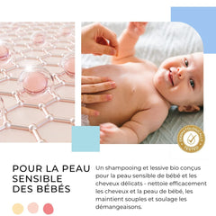 Shampoing et Gel nettoyant 2 en 1 Shampoing & Gel Nettoyant Doux Quotidien Bébé - vegan et bio - à 98% d'ingrédients d'origine naturelle - Shampoing sans larmes pour enfants et bébés - 300 ml Enfants - Bain et Soin Naty Shop