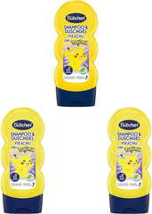 Shampoing et gel douche pour enfants, Édition Pokémon Pikachu, 230 ml (pack de 3) Enfants - Bain et soin Naty Shop 230 Ml (pack de 3)