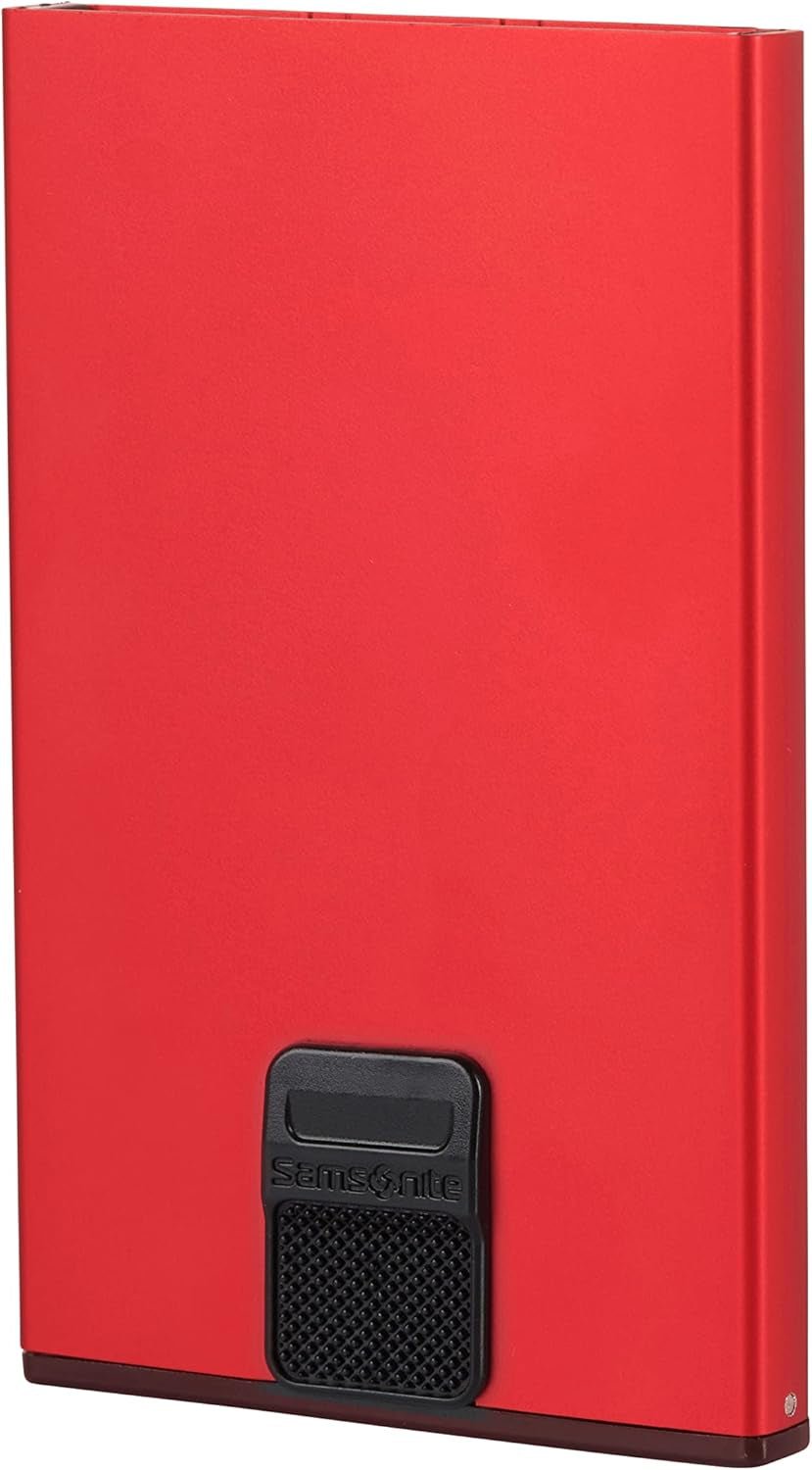 Samsonite Alu Fit SLG - Porte-cartes, 10,2 cm, Rouge (Red) Portefeuille homme Naty Shop Red