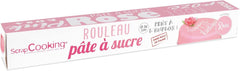 ScrapCooking - Roll fondant roz â'¬ 36 cm - Fondant negru rulat 430 g - Cake topper decorare topper fondant pentru prăjituri, coacere, aniversări, petreceri - Roz - 7264 Pasta de zahar Naty Shop Roz