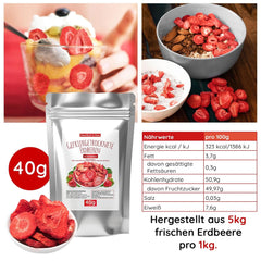 Coffret dégustation fruits lyophilisés 5x40g, mélange fraise fruitée lyophilisée, framboise, ananas, mangue et fraise-banane, sans additifs, fabriqué en Allemagne Produits déshydratés Naty Shop