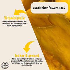 SIVIFOOD mangue séchée 1kg - lamelles de mangue séchée fruits secs exotiques non soufrés sans sucre ajouté naturel naturel vegan riche en vitamines mangue séchée snack fruit vitaminé 1000g Produits déshydratés Naty Shop