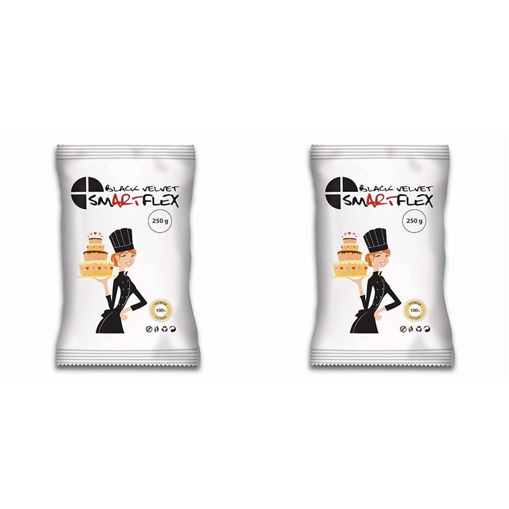SmartFlex Fondant Black Velvet, 250 g (paquet de 2) Pâte à Sucre Naty Shop Default Title