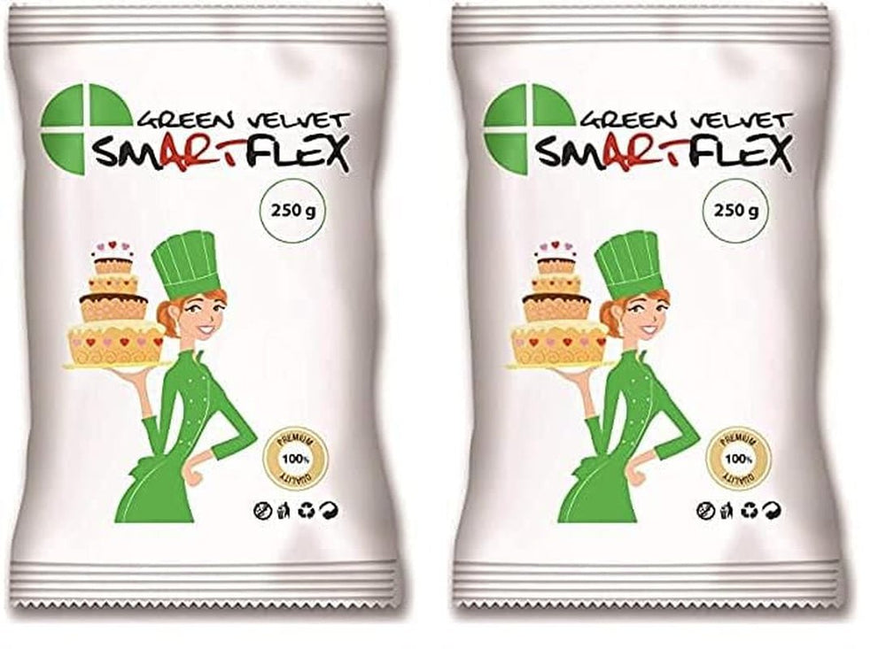 SmartFlex Fondant Green Velvet, 250g (pack de 2) Pâte à Sucre Naty Shop Default Title