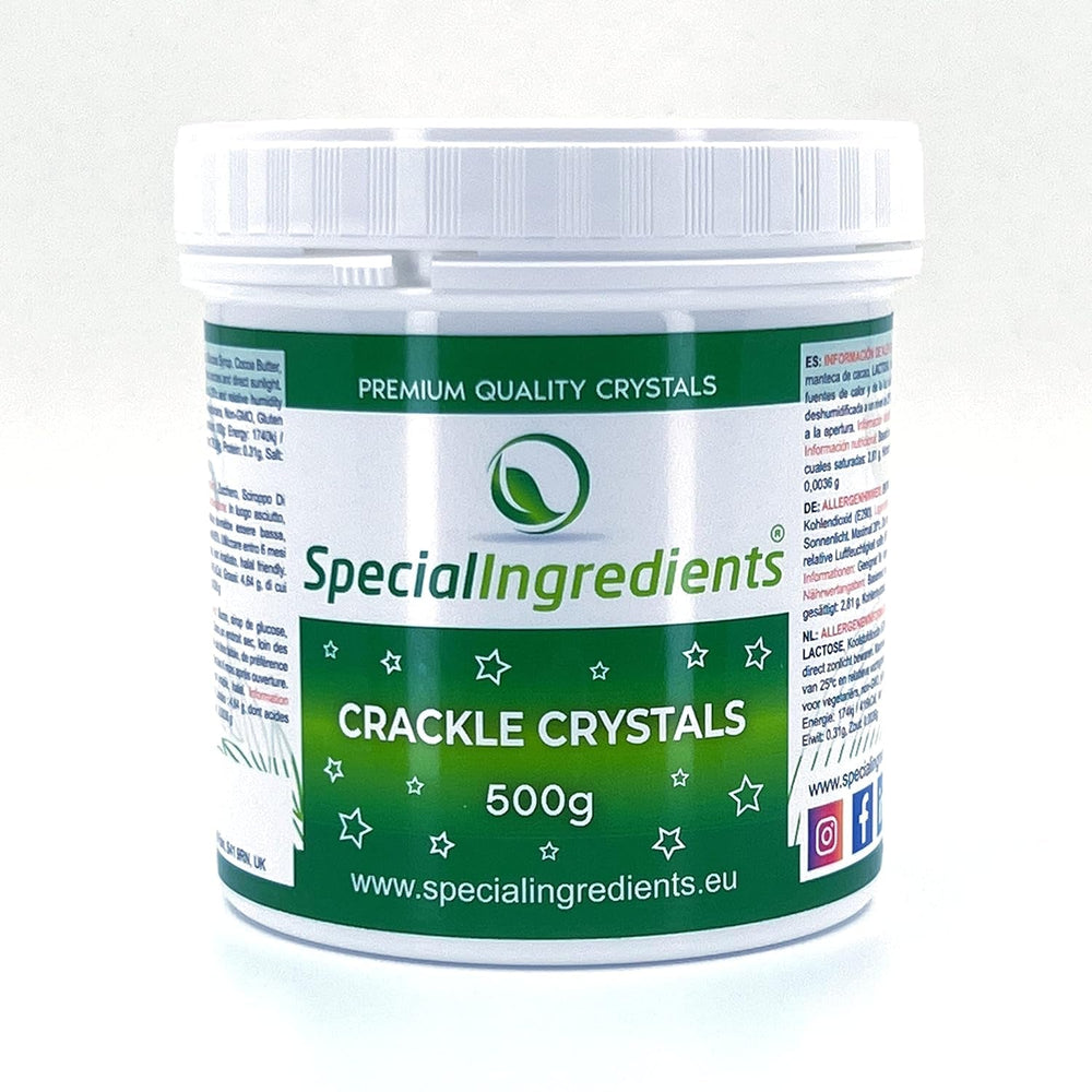 Ingrédients spéciaux Crackle Crystals Crackle 500g La plus haute qualité, sans OGM, idéale pour les gâteaux, les bonbons et les glaces Naty Shop Sugarpaste 500G (1 paquet)
