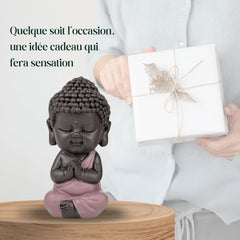 Figurine Bébé Bouddha Toge Rose - Figurine inspirante et joyeuse - Talisman positif Concentration - Idée cadeau mignonne et spirituelle - H 7 cm - Zen'Light Statuettes et sculptures Naty Shop
