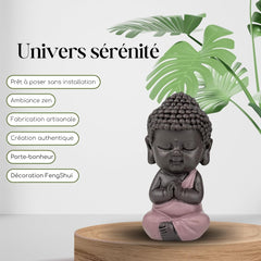 Figurine Bébé Bouddha Toge Rose - Figurine inspirante et joyeuse - Talisman positif Concentration - Idée cadeau mignonne et spirituelle - H 7 cm - Zen'Light Statuettes et sculptures Naty Shop