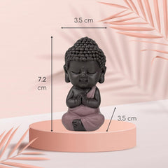 Figurine Bébé Bouddha Toge Rose - Figurine inspirante et joyeuse - Talisman positif Concentration - Idée cadeau mignonne et spirituelle - H 7 cm - Zen'Light Statuettes et sculptures Naty Shop