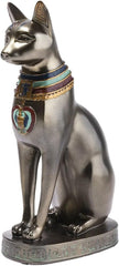 - Statuette Bastet 21 cm - Statuette chat égyptien - Statue décoration Egypte ancienne - Figurine chat - Buste égyptien - Idée cadeau originale décoration - Sculpture divinité Statuettes et sculptures Naty Shop Chat Bastet